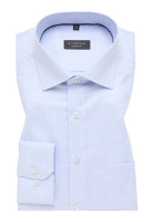 Eterna shirt COMFORT FIT STRUCTURE light blue with Classic Kent collar in classic cut