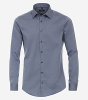 Redmond Hemd SLIM FIT TWILL dunkelblau mit Kent Kragen in schmaler Schnittform