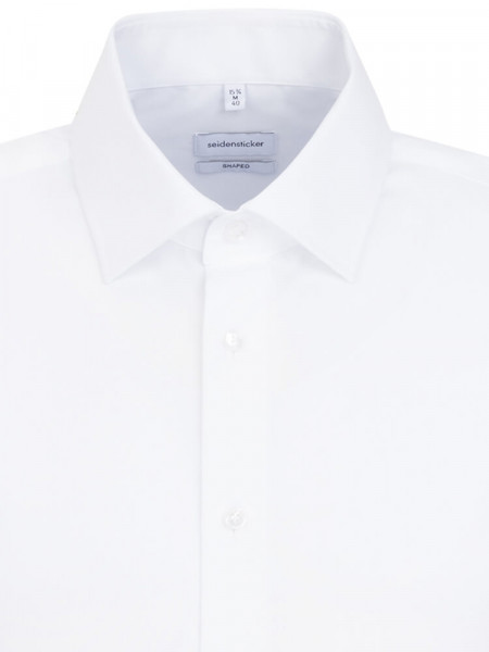 SEIDENSTICKER Tailored Fit Hemd Weiß Business Kent Popeline - Ansicht 2