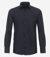 Chemise Venti MODERN FIT STRUCTURE noir avec col Kent en coupe moderne