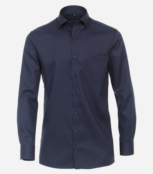 CasaModa shirt COMFORT FIT TWILL dark blue with Kent collar in classic cut