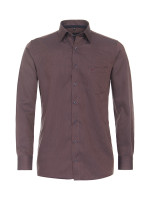 CasaModa shirt COMFORT FIT STRUCTURE red with Kent collar in classic cut