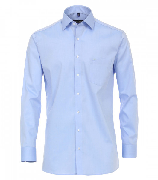 Chemise CASAMODA MODERN FIT UNI POPELINE bleu clair avec col Kent en coupe moderne