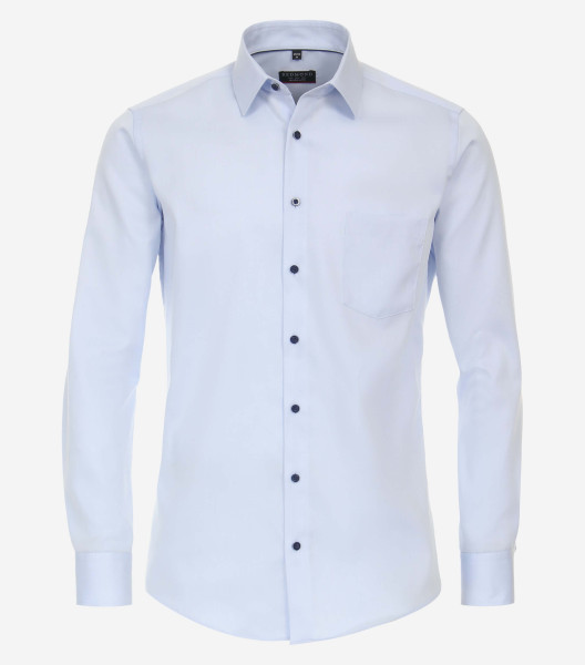 Redmond shirt MODERN FIT TWILL light blue with Kent collar in modern cut