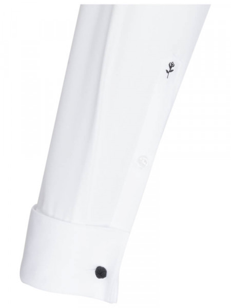 SEIDENSTICKER Slim Fit Hemd Weiß Kläppchen Popeline - Ansicht 1