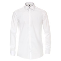 Venti shirt MODERN FIT UNI POPELINE white with Kent collar in modern cut