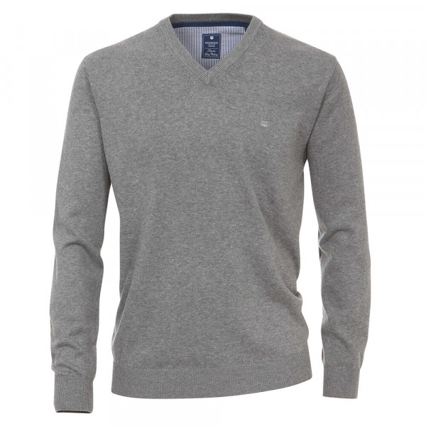 Pull Redmond gris en coupe classique