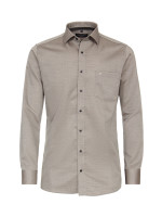 CASAMODA shirt MODERN FIT UNI POPELINE beige with Kent collar in modern cut