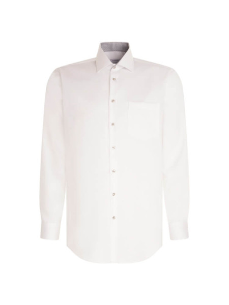Seidensticker shirt MODERN TWILL white with Business Kent collar in modern cut