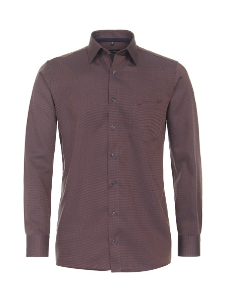CasaModa shirt COMFORT FIT STRUCTURE red with Kent collar in classic cut
