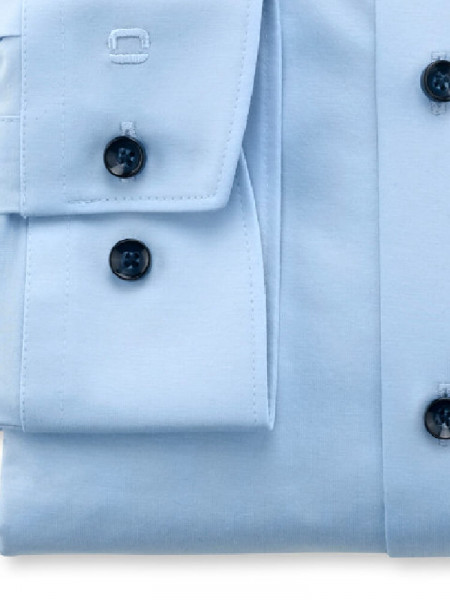 OLYMP Regular Fit Hemd Hellblau New Kent Jersey - Ansicht 2