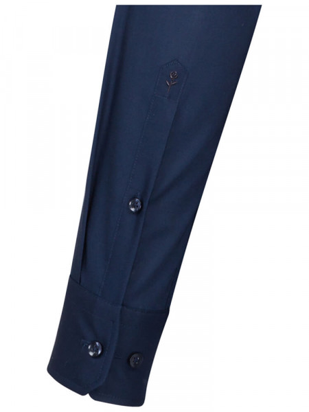 SEIDENSTICKER Slim Fit Hemd Marine Business Kent Popeline - Ansicht 1