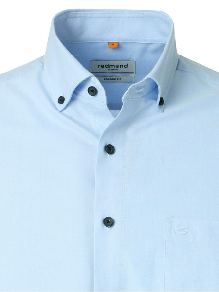 REDMOND Regular Fit Hemd Hellblau Button-Down Fein Oxford - Ansicht 1