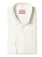 Marvelis MODERN FIT shirt UNI POPELINE beige with New Kent collar in modern cut