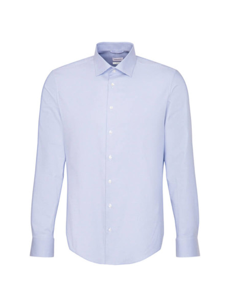 Seidensticker shirt TAILORED STRUCTURE light blue with New Kent collar in narrow cut