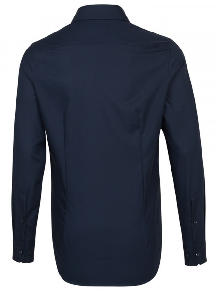 SEIDENSTICKER Tailored Fit Hemd Marine Business Kent Popeline