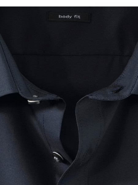 OLYMP Slim Fit Hemd Marine New York Kent Uni Stretch - Ansicht 1