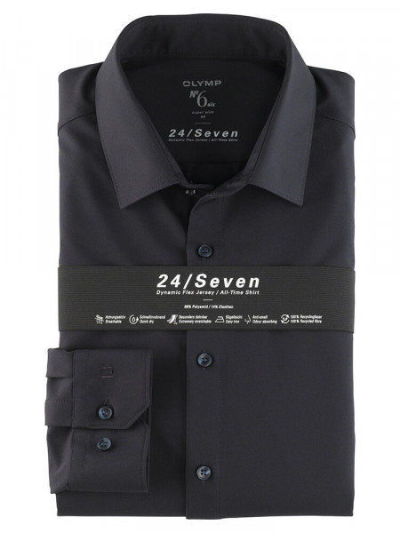 OLYMP No. Six 24/Seven super slim jersey overhemd