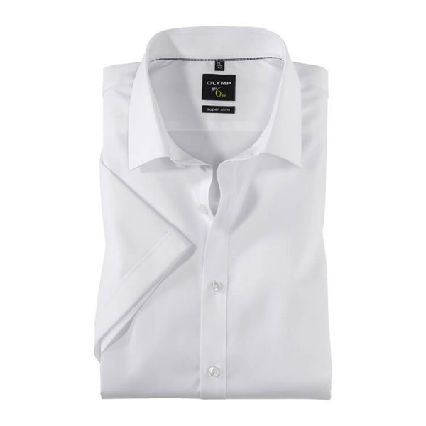 OLYMP No. Six super slim shirt UNI POPELINE white with Urban Kent collar in super slim cut