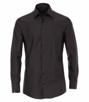 Venti shirt MODERN FIT UNI POPELINE anthracite with Kent collar in modern cut