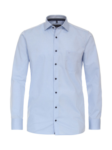 CasaModa shirt MODERN FIT UNI POPELINE light blue with Kent collar in modern cut
