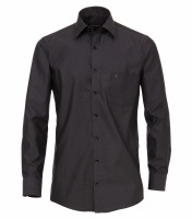 CASAMODA shirt COMFORT FIT UNI POPELINE anthracite with Kent collar in classic cut