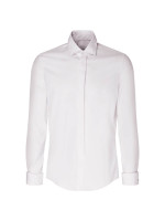 Chemise Seidensticker SLIM TWILL blanc avec col Business Kent en coupe étroite