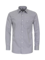 CasaModa shirt COMFORT FIT UNI POPELINE dark blue with Kent collar in classic cut