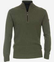 Redmond Pullover REGULAR FIT STRICK grün mit Stehkragen Kragen in klassischer Schnittform