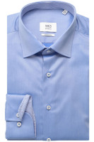 Eterna shirt MODERN FIT TWILL light blue with Classic Kent collar in modern cut