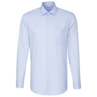 Seidensticker REGULAR shirt STRUCTURE light blue with Business Kent collar in modern cut