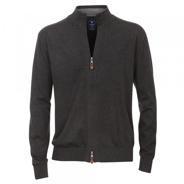 Cardigan Redmond anthracite en coupe classique