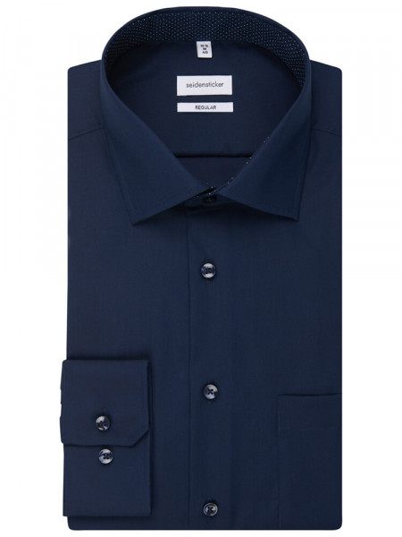 SEIDENSTICKER Regular Fit Hemd Marine Business Kent Popeline - Ansicht 4