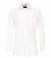 Chemise CASAMODA MODERN FIT UNI POPELINE blanc avec col Kent en coupe moderne