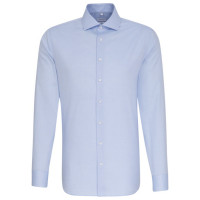 Seidensticker SLIM FIT shirt FINE OXFORD light blue with Spread Kent collar in narrow cut