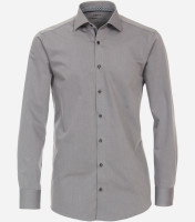 Chemise Venti MODERN FIT HYPERFLEX gris avec col Kent en coupe moderne