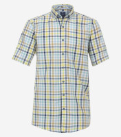 Redmond Hemd REGULAR FIT UNI POPELINE hellblau mit Button Down Kragen in klassischer Schnittform