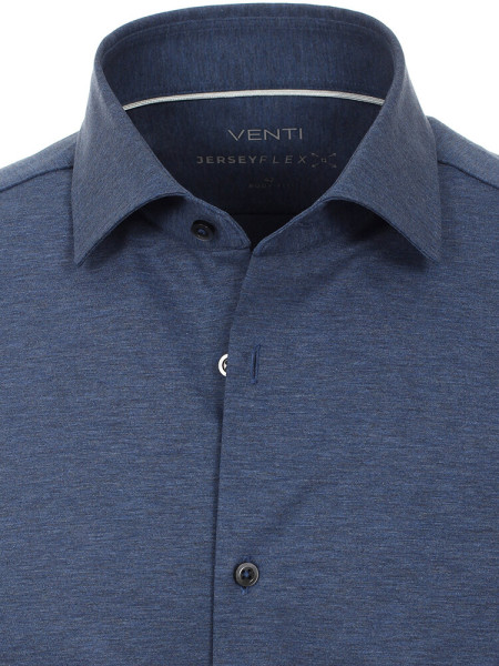 VENTI Slim Fit Hemd Mittelblau Kent Jersey - Ansicht 1