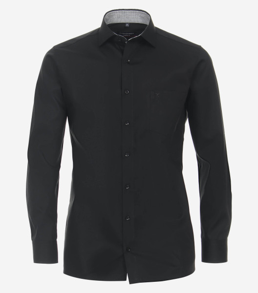 CasaModa Hemd MODERN FIT UNI POPELINE dunkelblau mit Kent Kragen in moderner Schnittform