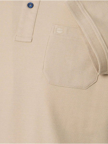 REDMOND Poloshirt Hellbeige Piqué - Ansicht 2