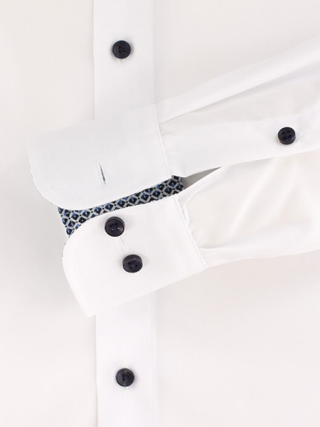 CASAMODA Comfort Fit Hemd Weiß Kent Popeline - Ansicht 2