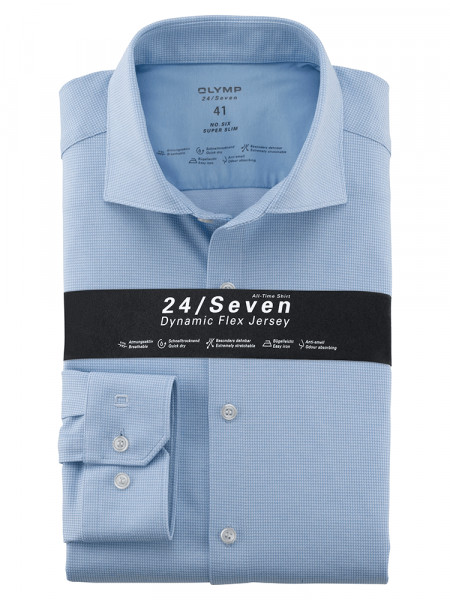 OLYMP No. Six 24/Seven super slim jersey overhemd