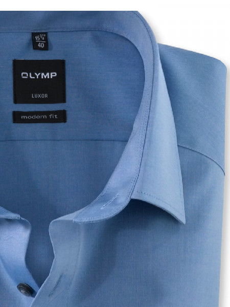 OLYMP Regular Fit Hemd Mittelblau New Kent Chambray