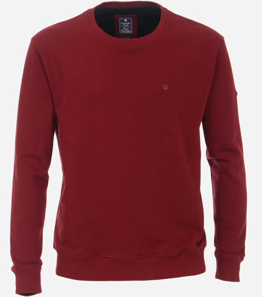 Redmond Pullover REGULAR FIT STRICK rot mit Rundhals Kragen in klassischer Schnittform