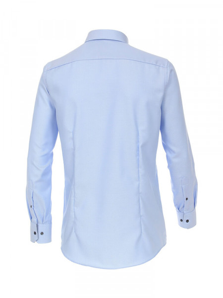 VENTI Regular Fit Hemd Hellblau Button-Down Dobby