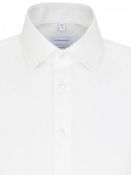 SEIDENSTICKER Tailored Fit Hemd Hellbeige Business Kent Popeline - Ansicht 2
