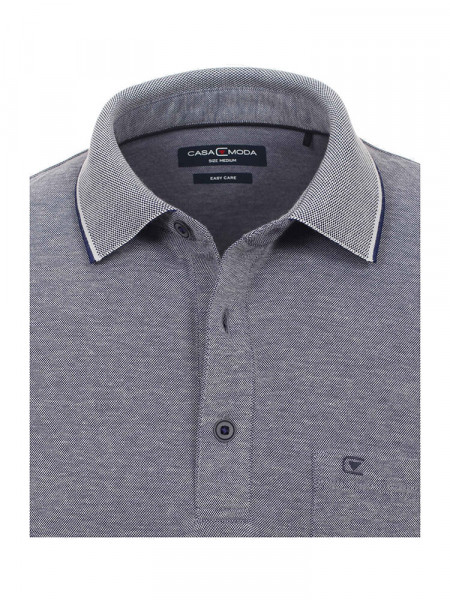CASAMODA Poloshirt Rauchblau Piqué - Ansicht 1
