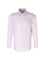 Seidensticker shirt SLIM TWILL lilac with Business Kent collar in narrow cut
