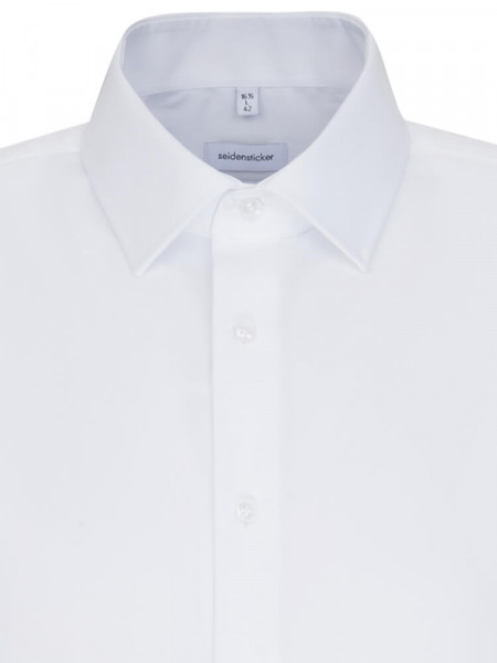SEIDENSTICKER Tailored Fit Hemd Weiß Business Kent Popeline - Ansicht 2