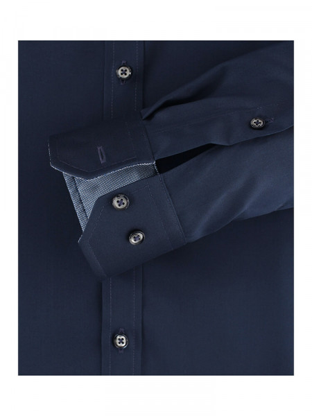 VENTI Slim Fit Hemd Marine Kent Twill - Ansicht 2